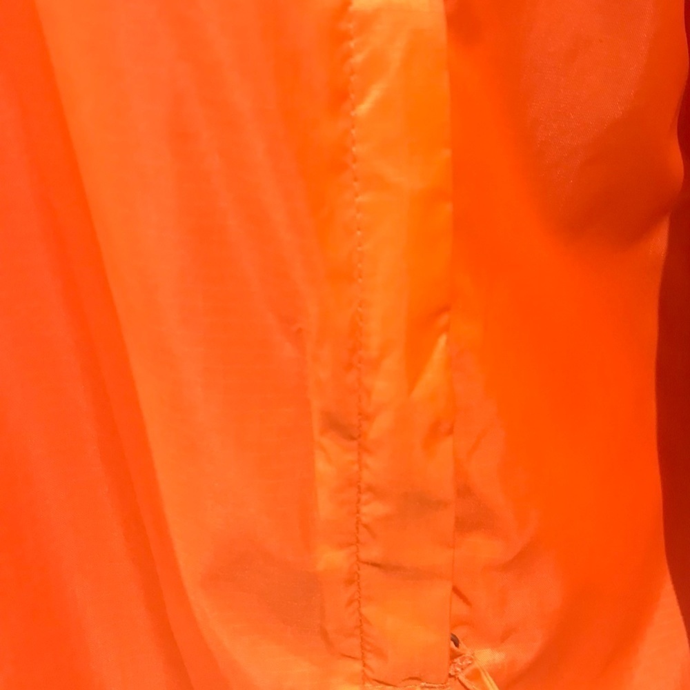 L.L. Bean Women's Misses Size M Reg Orange Stowaway Windbreaker Hooded Jacket - Picture 7 of 16